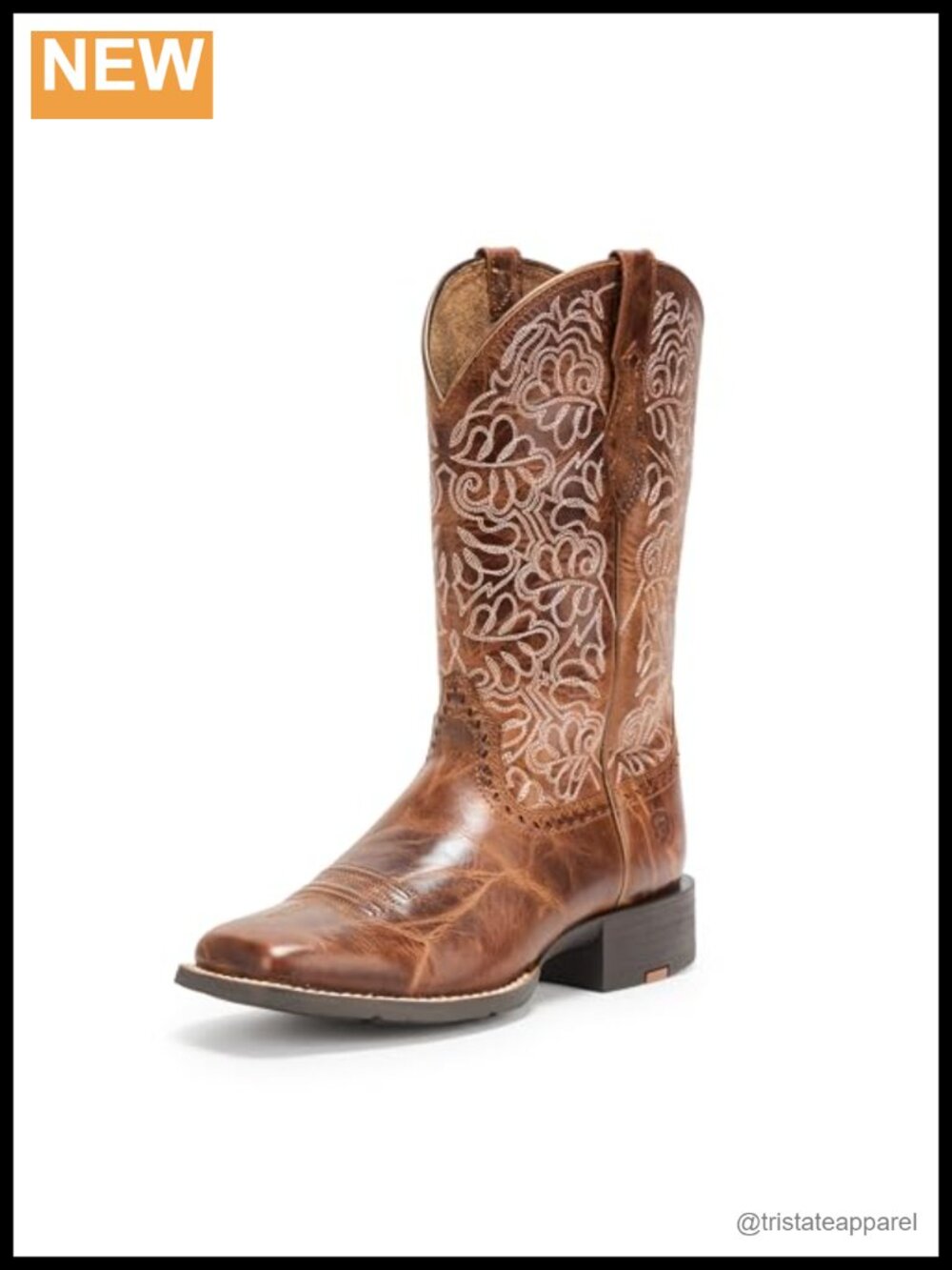 Women's Wide Square Toe Western Boots Knee High Faux Leather Pull-On